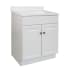 Design House Wyndham 24" Free Standing Single Basin Vanity Set with Wood Cabinet and Marble Vanity Top White