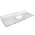 Design House 61" Engineered Stone Vanity Top with Backsplash and Integrated Sink White on White