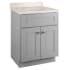 Design House Brookings 24" Free Standing Single Basin Vanity Set with Cabinet and Cultured Marble Vanity Top Gray