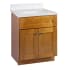 Design House Brookings 24" Free Standing Single Basin Vanity Set with Cabinet and Cultured Marble Vanity Top Modern Birch