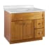 Design House Brookings 36" Free Standing Single Basin Vanity Set with Cabinet and Cultured Marble Vanity Top Modern Birch