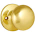 Design House Cambridge Non-Turning One-Sided Dummy Door Knob with Round Rose Polished Brass