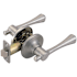 Design House Ironwood Passage Door Lever Set with Round Rose Satin Nickel