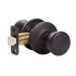 Design House Tulip Series Passage Door Knob Set with Round Rose Matte Black