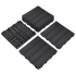 Design House 12" x 12" Square Textured Polymer Interlocking Deck Tile - Sold by Pack (6-Pack) Modern Ebony