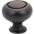 DesignPerfect Classic 1-1/4" Round Button Cabinet Knob / Drawer Knob Brushed Oil Rubbed Bronze