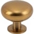 DesignPerfect Simplicity 1-3/16" Diameter Traditional Mushroom Round Cabinet Knob / Drawer Knob Champagne Bronze-Gold