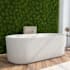 DreamLine Charisma 67" Free Standing Acrylic Soaking Tub with Center Drain, Drain Assembly, and Overflow White