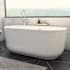 DreamLine Alliance Pro 67" Free Standing Acrylic Soaking Tub with Center Drain, Drain Assembly, and Overflow White