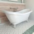 DreamLine Chesapeake 69" Free Standing Acrylic Soaking Tub with Center Drain and Overflow White