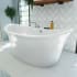 DreamLine Montego 66" Freestanding Acrylic Soaking Tub with Center Drain White