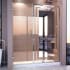 DreamLine Unidoor Mira 72" High x 58-1/4" Wide Hinged Frameless Shower Door with Tempered Glass Chrome