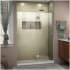DreamLine Unidoor-X 72" High x 50" Wide Hinged Frameless Shower Door with Clear Glass Brushed Nickel