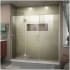 DreamLine Unidoor-X 72" High x 66-1/2" Wide Hinged Frameless Shower Door with Clear Glass Brushed Nickel