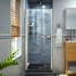 DreamLine Lumen 36" D x 36" W x 74 3/4" H Hinged Shower Door with Acrylic Base Kit Brushed Nickel