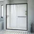 DreamLine Infinity-Z 76-3/4" High x 60" Wide x 30" Deep Alcove Shower Module with Clear Sliding Shower Door, Left Drain Base, and Acrylic Backwall Kit Matte Black