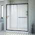 DreamLine Infinity-Z 76-3/4" High x 60" Wide x 34" Deep Alcove Shower Module with Clear Sliding Shower Door, Right Drain Base, and Acrylic Backwall Kit Matte Black