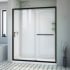 DreamLine Infinity-Z 76-3/4" High x 60" Wide x 36" Deep Alcove Shower Module with Clear Sliding Shower Door, Center Drain Base, and Acrylic Backwall Kit Matte Black