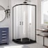 DreamLine Prime 74-3/4" High x 36" Wide x 36" Deep Sliding Framed Shower Enclosure with Clear Glass Matte Black