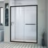DreamLine Infinity-Z 74-3/4" High x 54" Wide x 32" Deep Alcove Shower Module with Clear Sliding Shower Door, and Center Drain Base Matte Black