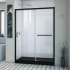 DreamLine Infinity-Z 74-3/4" High x 54" Wide x 32" Deep Alcove Shower Module with Clear Sliding Shower Door, and Center Drain Base Matte Black