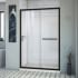 DreamLine Infinity-Z 74-3/4" High x 48" Wide x 36" Deep Alcove Shower Module with Clear Sliding Shower Door, and Center Drain Base Matte Black