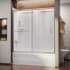 DreamLine Infinity-Z 60" High x 56" Wide Alcove Shower Module with Clear Sliding Tub Door, and Acrylic Backwall Kit Brushed Nickel