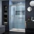 DreamLine Encore 32" D x 48" W x 78 3/4" H Semi-Frameless Bypass Sliding Shower Door and SlimLine Shower Base Kit Brushed Nickel with Biscuit Base