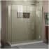 DreamLine Unidoor-X 72" High x 63-1/2" Wide x 30-3/8" Deep Hinged Frameless Shower Enclosure with Clear Glass Brushed Nickel