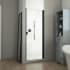DreamLine Alliance Swing BG 66-5/8" High x 29" Wide Hinged Semi Frameless Shower Door with Clear Glass Matte Black