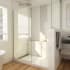 DreamLine Linea 72" High x 34" Wide Shower Screen Frameless Shower Door with Clear Glass Brushed Nickel
