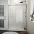 DreamLine Sapphire-V 76" High x 54" Wide Bypass Semi Frameless Shower Door with Clear Glass Brushed Nickel