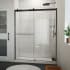 DreamLine Sapphire-V 76" High x 60" Wide Bypass Semi Frameless Shower Door with Clear Glass Matte Black