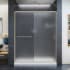 DreamLine Infinity-Z 56-60" W x 72" H Frameless Sliding Shower Door, Frosted Glass Brushed Nickel