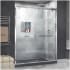 DreamLine Cavalier 77 3/8" High x 60" Wide Bypass Frameless Shower Door with Clear Glass Polished Stainless Steel