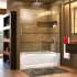 DreamLine Mirage-X 60" W x 58" H Right-Wall Sliding Frameless Tub Door with Clear Glass and Fixed Right Panel Chrome
