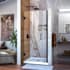 DreamLine Unidoor 72" High x 34" Wide Hinged Frameless Shower Door with Clear Glass Matte Black