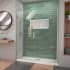 DreamLine Unidoor-LS 72" High x 56" Wide Hinged Frameless Shower Door with Clear Glass Brushed Nickel