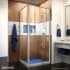 DreamLine Flex 72" High x 32-7/16" Wide x 30-1/2" Deep Pivot Framed Shower Enclosure with Clear Glass Brushed Nickel