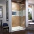 DreamLine Flex 44-48" W x 72" H Semi Frameless Pivot Shower Door Brushed Nickel