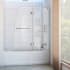 DreamLine Aqua 48" W x 58" H Frameless Hinged Tub Door Chrome with Clear Glass