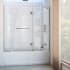 DreamLine Aqua 58" High x 60" Wide Hinged Frameless Tub Door with Clear Glass Brushed Nickel