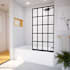 DreamLine French Linea 58" High x 30" Wide Shower Screen Frameless Tub Door with Clear Glass Matte Black