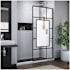 DreamLine French Linea 72" High x 34" Wide Shower Screen Frameless Shower Door with Pattern Glass Matte Black