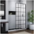 DreamLine French Linea 72" High x 34" Wide Shower Screen Frameless Shower Door with Pattern Glass Matte Black