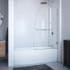 DreamLine Aqua Uno 58" High x 34-5/16" Wide Hinged Frameless Tub Door with Clear Glass Chrome