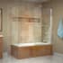 DreamLine Aqua Swing 56-60" W x 30" D x 58" H Frameless Tub Door with Return Panel Chrome