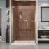 DreamLine Elegance 72" High x 46-1/2" Wide Pivot Frameless Shower Door with Clear Glass Brushed Nickel
