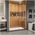 DreamLine Elegance-LS 57 3/4 - 59 3/4" W x 72" H Frameless Pivot Shower Door Brushed Nickel