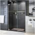 DreamLine Elegance Plus 72" High x 51-3/4" Wide Pivot Frameless Shower Door with Clear Glass Brushed Nickel